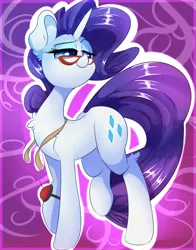 Size: 2200x2800 | Tagged: artist:madacon, derpibooru import, glasses, measuring tape, newbie artist training grounds, rarity, safe, solo