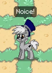 Size: 556x768 | Tagged: derpibooru import, glasses, hat, michael rosen, noice, pixel art, ponified, pony town, safe, solo, top hat