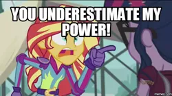 Size: 600x337 | Tagged: safe, derpibooru import, edit, edited screencap, screencap, sci-twi, sunset shimmer, twilight sparkle, equestria girls, friendship games, anakin skywalker, caption, image macro, meme, revenge of the sith, star wars, sunset yells at twilight, the implications are horrible, unfortunate implications