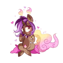 Size: 1200x1200 | Tagged: safe, artist:ipun, derpibooru import, oc, oc:gayatri mantra, unofficial characters only, pony, scented pony, unicorn, female, heart, heart eyes, mare, simple background, solo, transparent background, wingding eyes