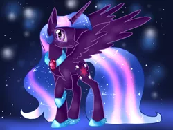 Size: 800x600 | Tagged: safe, artist:not-ordinary-pony, derpibooru import, twilight sparkle, twilight sparkle (alicorn), alicorn, pony, corrupted, ethereal mane, female, mare, nightmare twilight, nightmarified, solo, tyrant sparkle, ultimate twilight