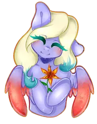 Size: 1024x1306 | Tagged: artist:alliedrawsart, derpibooru import, flower, oc, oc:lilium sunset, safe, solo, unofficial characters only