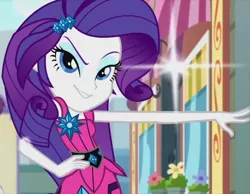 Size: 926x720 | Tagged: safe, derpibooru import, screencap, rarity, equestria girls, life is a runway, rainbow rocks, showing off, solo