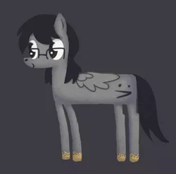 Size: 706x696 | Tagged: safe, artist:enma-darei, derpibooru import, oc, oc:mortimer hooves, unofficial characters only, pegasus, pony, glasses, male, simple background, solo, stallion