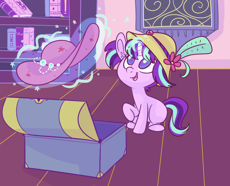 Size: 1333x1080 | Tagged: artist needed, clothes, derpibooru import, filly, hat, safe, solo, source needed, starlight glimmer