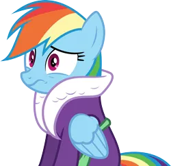 Size: 4226x4099 | Tagged: safe, artist:itv-canterlot, derpibooru import, rainbow dash, pegasus, pony, applejack's "day" off, .ai available, .svg available, absurd resolution, bathrobe, clothes, female, mare, robe, simple background, solo, transparent background, vector, worry