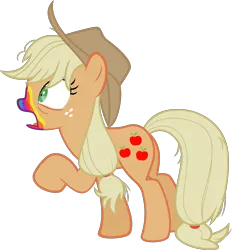 Size: 2787x3000 | Tagged: safe, artist:sollace, derpibooru import, applejack, pony, zombie, 28 pranks later, .svg available, cookie zombie, open mouth, simple background, solo, transparent background, vector
