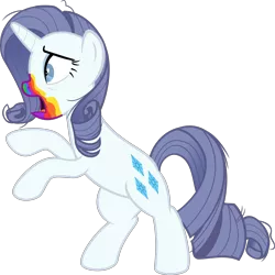 Size: 3000x3002 | Tagged: safe, artist:sollace, derpibooru import, rarity, pony, zombie, 28 pranks later, .svg available, bipedal, cookie zombie, open mouth, simple background, solo, still fabulous, transparent background, vector