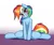 Size: 1200x1000 | Tagged: safe, artist:elzzombie, derpibooru import, rainbow dash, pony, blushing, cute, dashabetes, female, image, jpeg, mare, smiling, solo