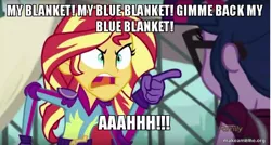 Size: 800x429 | Tagged: safe, derpibooru import, edit, edited screencap, screencap, sci-twi, sunset shimmer, twilight sparkle, equestria girls, friendship games, caption, image macro, meme, pointing, sunset yells at twilight, the producers