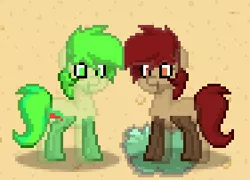 Size: 281x202 | Tagged: coke, cola pony, derpibooru import, dirt, food, food pony, grass, mountain dew, oc, oc:coke pony, original species, pony town, safe, soda, unofficial characters only