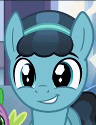 Size: 232x301 | Tagged: safe, derpibooru import, screencap, crystal hoof, spike, thorax, changeling, crystal pony, pony, the times they are a changeling, cropped, disguise, disguised changeling, happy, smiling