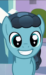 Size: 301x486 | Tagged: safe, derpibooru import, screencap, crystal hoof, thorax, changeling, crystal pony, pony, the times they are a changeling, cropped, cute, disguise, disguised changeling, happy, smiling, solo, thorabetes