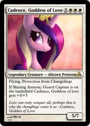 Size: 375x523 | Tagged: artist:magicbronie24, artist:ric-m, card, ccg, derpibooru import, edit, magic the gathering, princess cadance, safe, solo, trading card, trading card edit