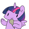 Size: 100x100 | Tagged: safe, artist:pohwaran, derpibooru import, twilight sparkle, twilight sparkle (alicorn), alicorn, pony, aikatsu!, animated, frame by frame, gif, gif for breezies, icon, microphone, parody, picture for breezies, simple background, solo, transparent background