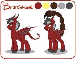 Size: 1280x1002 | Tagged: artist:swiftsketchpone, demon pony, derpibooru import, oc, oc:brimstone, original species, reference sheet, safe, unofficial characters only