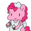 Size: 100x100 | Tagged: animated, artist:pohwaran, cupcake, derpibooru import, food, frame by frame, gif, gif for breezies, icon, picture for breezies, pinkie pie, safe, solo, syrup