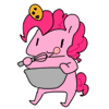 Size: 100x100 | Tagged: safe, artist:pohwaran, derpibooru import, pinkie pie, pony, animated, baking, bipedal, bowl, chibi, cute, diapinkes, food, frame by frame, gif, gif for breezies, icon, picture for breezies, solo, whisk