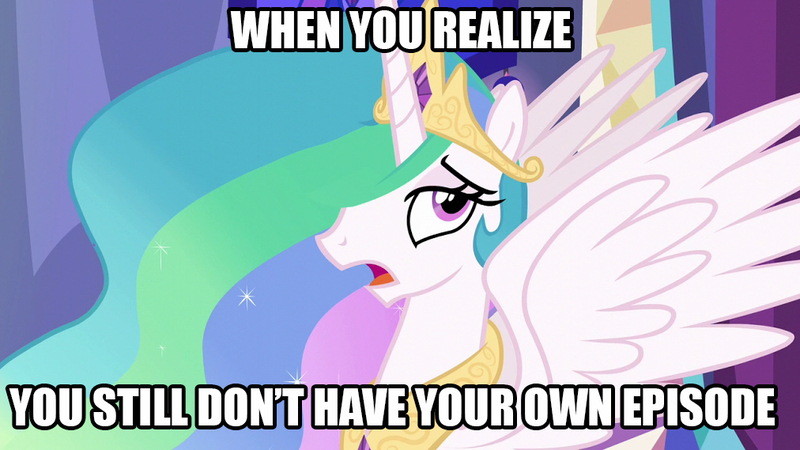 Size: 1012x569 | Tagged: celestia is not amused, derpibooru import, drama, edit, edited screencap, eyeroll, frown, impact font, meme, open mouth, princess celestia, safe, screencap, solo, spread wings