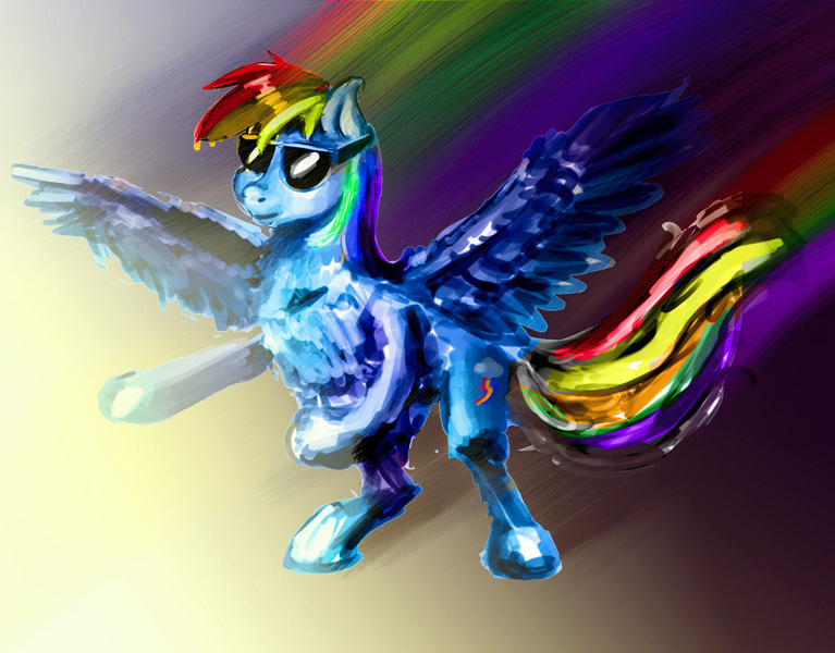 Size: 1000x782 | Tagged: safe, artist:xbi, derpibooru import, rainbow dash, pony, glasses, solo, sunglasses