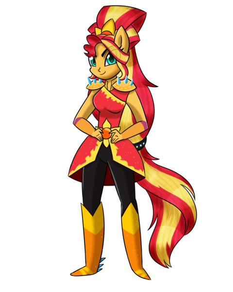 Size: 1024x1280 | Tagged: safe, artist:mlp-firefox5013, derpibooru import, sunset shimmer, equestria girls, legend of everfree, clothes, crystal guardian, looking at you, ponied up, simple background, solo, transparent background