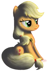 Size: 433x630 | Tagged: applejack, artist:derpyfanboy, derpibooru import, game of thrones, hatless, missing accessory, safe, simple background, sitting, solo, transparent background, unamused, vector