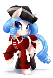 Size: 3900x5700 | Tagged: safe, artist:starshinebeast, derpibooru import, oc, oc:opuscule antiquity, unofficial characters only, pony, unicorn, absurd resolution, british, civilization, clothes, female, hat, line infantry, mare, red coat, redcoats, simple background, solo, transparent background, uniform