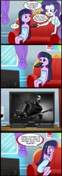 Size: 711x1987 | Tagged: semi-grimdark, artist:madmax, artist:metaldudepl666, derpibooru import, edit, rarity, twilight sparkle, equestria girls, behemoth (band), black metal, blackened death metal, comic, dark, exploitable meme, heavy metal, meme, metal, music, nergal, nightmare fuel, obligatory pony, poland, satanic, text, tv meme, what's wrong with this place