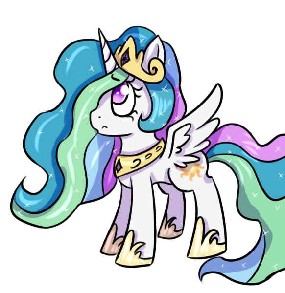 Size: 1163x1200 | Tagged: artist:missmeower, derpibooru import, princess celestia, safe, solo