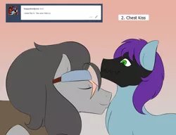 Size: 1280x985 | Tagged: artist:lunis1992, ask, ask the amazon mares, derpibooru import, kissing, oc, oc:fury, oc:teb, safe, tumblr, unofficial characters only