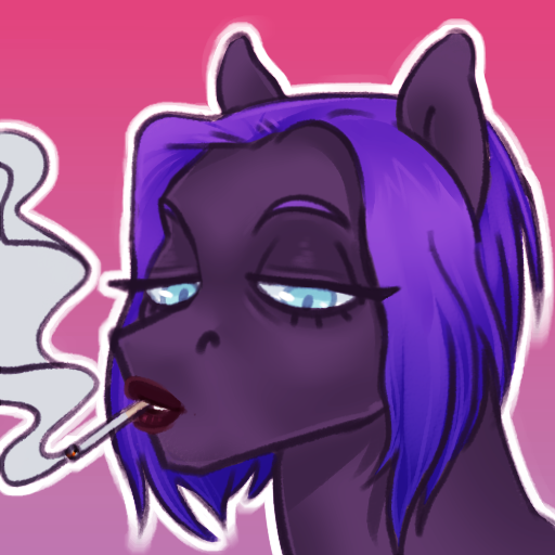 Size: 512x512 | Tagged: safe, artist:nsfwguardian, derpibooru import, oc, unofficial characters only, earth pony, pony, avatar, ponysona, smoking, solo