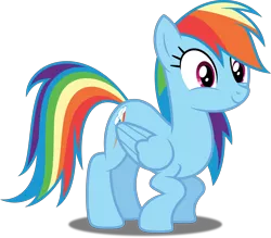 Size: 5000x4378 | Tagged: safe, artist:dashiesparkle, derpibooru import, rainbow dash, read it and weep, .svg available, absurd resolution, cute, dashabetes, ponyscape, simple background, smiling, solo, transparent background, vector