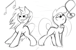 Size: 5400x3600 | Tagged: artist needed, cutie mark, derpibooru import, octavia melody, safe, sketch, vinyl scratch, wip