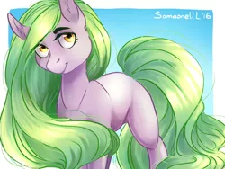 Size: 1280x960 | Tagged: safe, artist:somepony-ul, derpibooru import, oc, unofficial characters only, earth pony, pony, cute, female, impossibly long tail, long hair, long mane, long tail, mare, nudity, solo