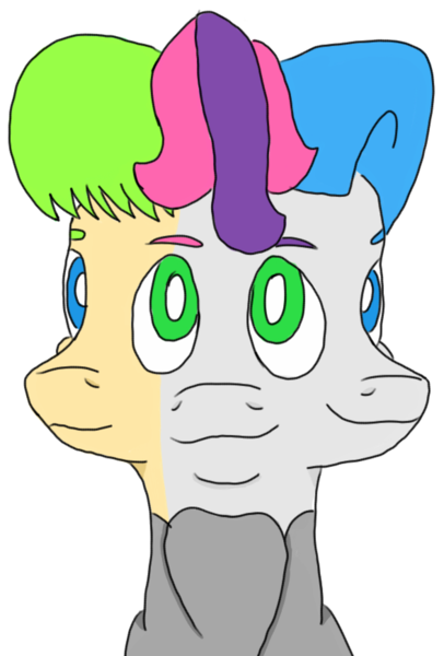 Size: 589x870 | Tagged: safe, artist:andandampersand, artist:toyminator900, derpibooru import, oc, oc:andandampersand, unofficial characters only, earth pony, original species, simple background, three faces, transparent background