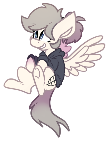 Size: 1024x1341 | Tagged: safe, artist:crownedspade, derpibooru import, oc, unofficial characters only, pegasus, pony, clothes, hoodie, simple background, solo, transparent background