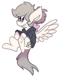 Size: 1024x1341 | Tagged: safe, artist:crownedspade, derpibooru import, oc, unofficial characters only, pegasus, pony, clothes, hoodie, simple background, solo, transparent background