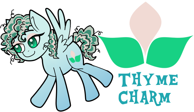 Size: 682x394 | Tagged: safe, artist:matteglaze, derpibooru import, oc, oc:thyme charm, unofficial characters only, pegasus, pony, cutie mark, solo