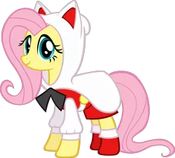 Size: 3000x2706 | Tagged: safe, artist:doctor-g, derpibooru import, fluttershy, cat ears, clothes, cosplay, costume, cute, final fantasy, fluttercat, hood, shyabetes, simple background, solo, transparent background, vector