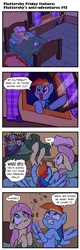 Size: 611x1920 | Tagged: angel bunny, artist:pencils, comic, comic:fluttershy's anti-adventures, derpibooru import, dialogue, eyes closed, fluttershy, rainbow dash, safe, sleeping, slice of life, speech bubble, this will end in tears and/or death