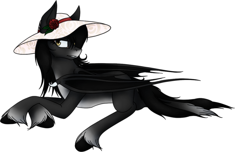 Size: 1024x662 | Tagged: artist:maresofcanterlot, derpibooru import, flower, hat, noctral legacy, oc, oc:zicarna davik, rose, safe, smiling, solo, sun hat, unofficial characters only