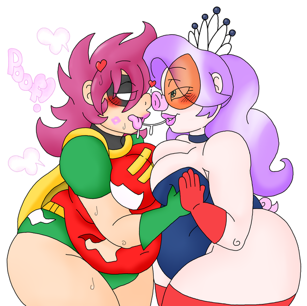 Size: 1727x1725 | Tagged: artist:blackbewhite2k7, bbw, big breasts, blushing, boop, breasts, breast squeeze, chubby diamond, clothes, commission, costume, crossover, derpibooru import, diamond tiara, drool, drool string, fat, female, goggles, heart, huge belly, huge butt, human, humanized, hypnosis, kissing, kiss mark, large butt, lesbian, lipstick, noseboop, pig nose, questionable, robin, scootaloo, scootiara, shipping, sketch, symmetrical docking, the capitalist piglette, torn clothes, wardrobe malfunction, weight gain