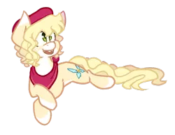 Size: 1024x792 | Tagged: safe, artist:crownedspade, derpibooru import, oc, unofficial characters only, earth pony, pony, beret, prone, simple background, solo, transparent background