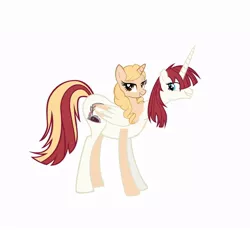 Size: 932x856 | Tagged: artist needed, source needed, safe, derpibooru import, oc, oc:fausticorn, oc:taralicious, unofficial characters only, alicorn, pony, apocalypse, conjoined, end of the world, endgame, fusion, joke, lauren faust, m.a. larson, m.a. larson's beautiful smile, meghan mccarthy, not salmon, steven moffat, tara strong, two heads, wat, we have become one, what has magic done, xk-class end-of-the-world scenario