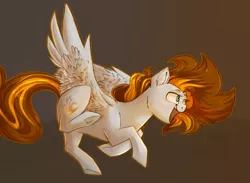 Size: 2431x1778 | Tagged: safe, artist:segraece, derpibooru import, oc, oc:golden rain, unofficial characters only, pegasus, pony, flying, solo