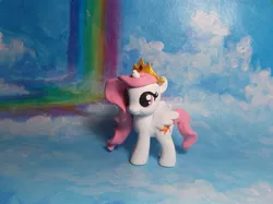 Size: 667x500 | Tagged: artist:sanadaookmai, cewestia, craft, cute, derpibooru import, filly, pink-mane celestia, princess celestia, safe, sculpture, solo, spread wings, traditional art, younger