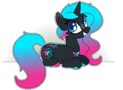 Size: 400x294 | Tagged: safe, artist:matteglaze, derpibooru import, oc, oc:lightia neon, unofficial characters only, pony, unicorn, butt freckles, female, freckles, lying down, mare, pixel art, solo