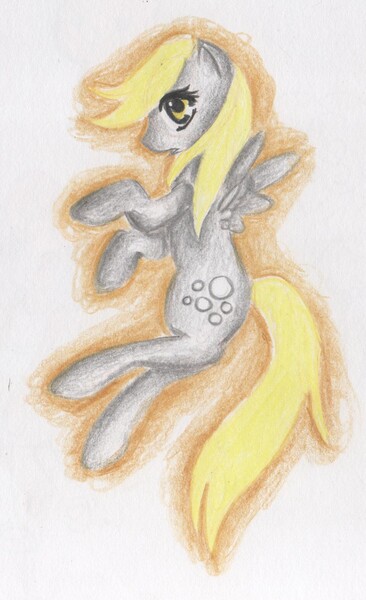 Size: 1208x1978 | Tagged: safe, artist:nabirar, derpibooru import, derpy hooves, pegasus, pony, female, mare, solo, traditional art