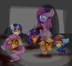 Size: 2497x2293 | Tagged: grimdark, artist:sunshinejoyyt, derpibooru import, applejack, fluttershy, pinkie pie, rainbow dash, rarity, twilight sparkle, blood, dead, decapitated, grimcute, mane six, pinkamena diane pie, severed head, tongue out