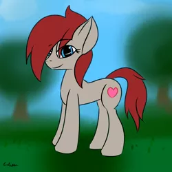 Size: 1500x1500 | Tagged: safe, artist:eclipsepenumbra, derpibooru import, oc, oc:ponepony, unofficial characters only, earth pony, pony, blue eyes, cutie mark, looking at you, signature, solo
